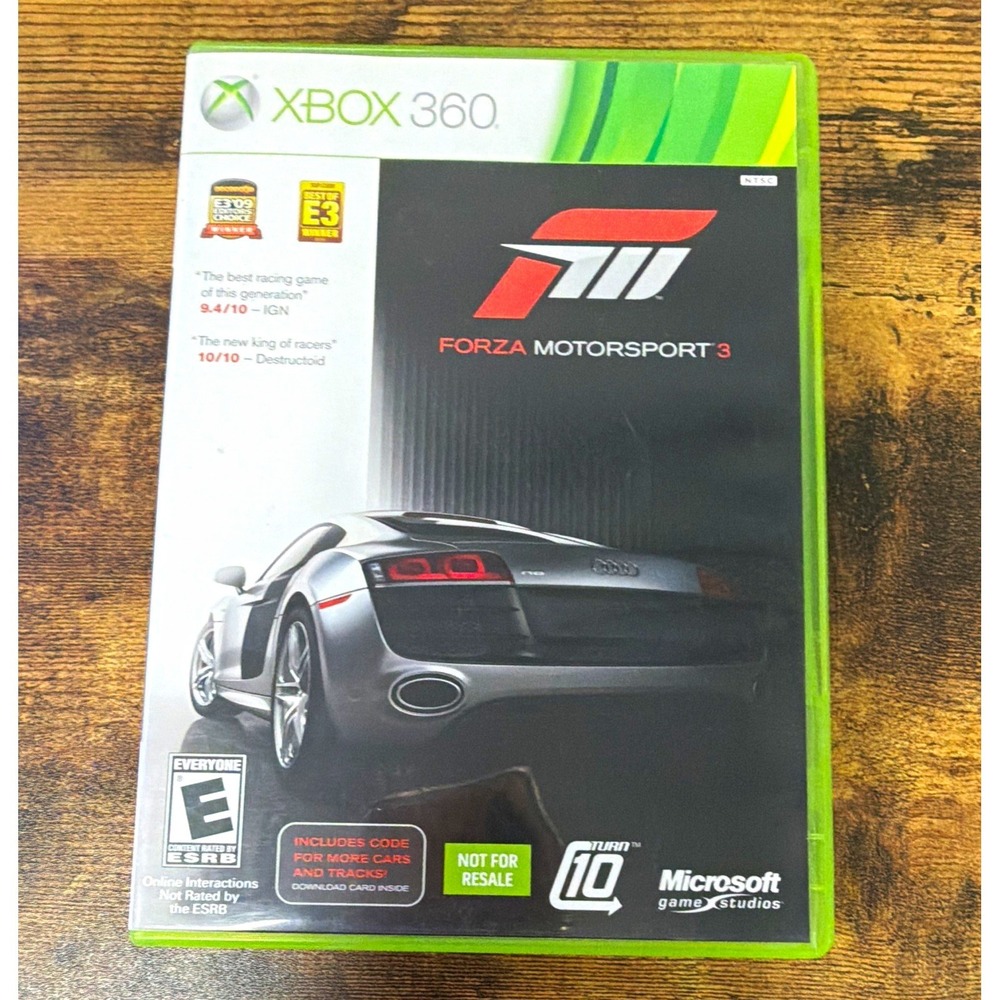 Microsoft Forza Motorsport 3 2-Disc w/Manual Xbox 360 NTSC E Not For Resale